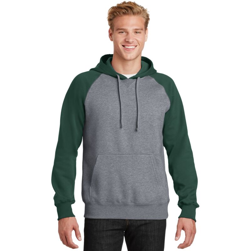 Raglan Colorblock Pullover Hooded Sweatshirt Thumbnail