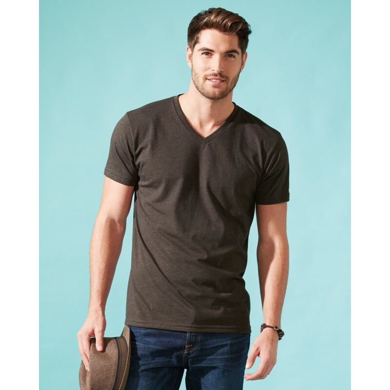 Men's CVC V-Neck T-Shirt Thumbnail