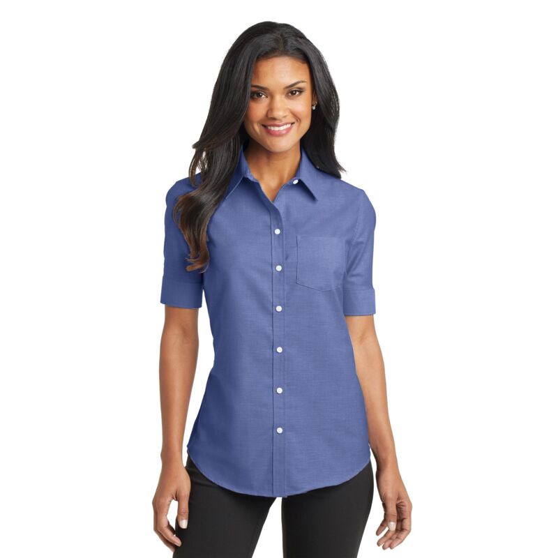 Women's Short Sleeve SuperPro Oxford Shirt Thumbnail