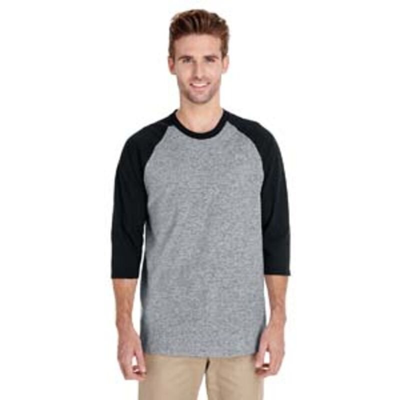 Adult Heavy Cotton™ Three-Quarter Raglan Sleeve T-Shirt Thumbnail