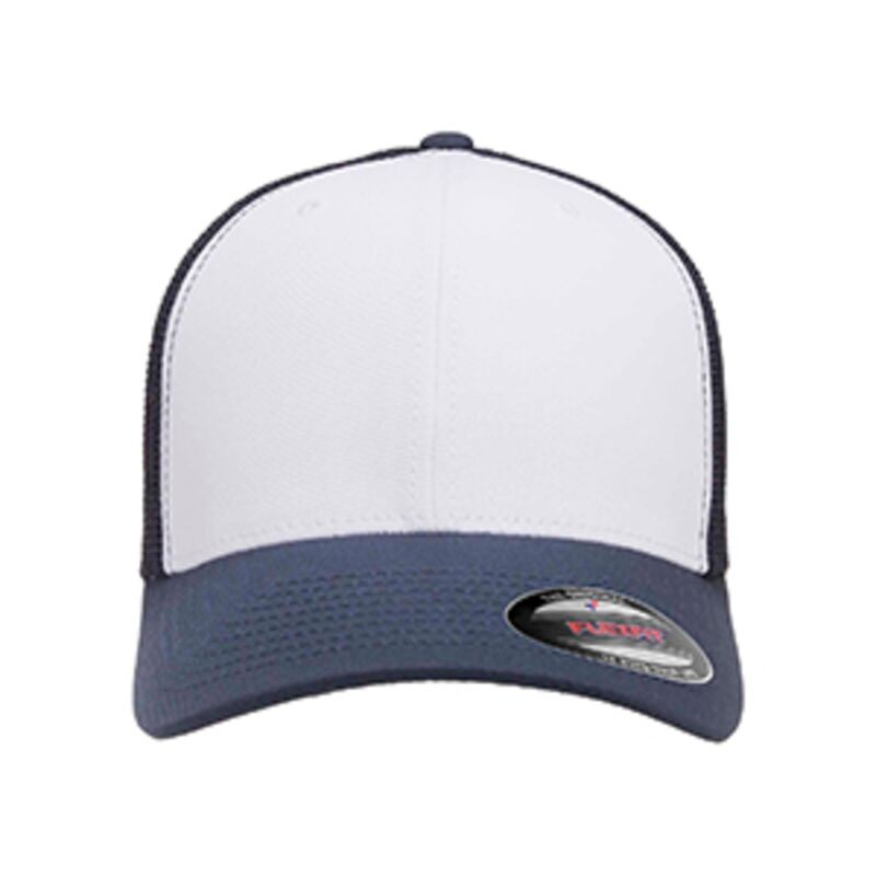 Adult Adjustable White-Front Panel Trucker Cap Thumbnail