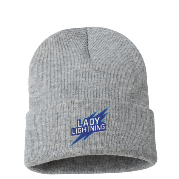 Lady Lightning  - 12" Solid Cuffed Beanie Thumbnail